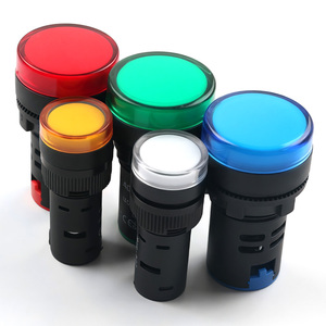 12V/24V/220V/280V <span class=keywords><strong>LED</strong></span> chỉ số sức mạnh AD16-16DS phổ nhựa tín hiệu ánh sáng trong màu đỏ màu xanh lá cây màu vàng màu xanh trắng - Product Image 1