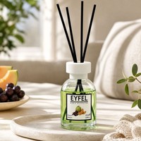 Diffuseur de parfum pour voiture en verre bleu écologique sans alcool de 130 ml, parfum longue durée, désodorisant, décoration, aromathérapie