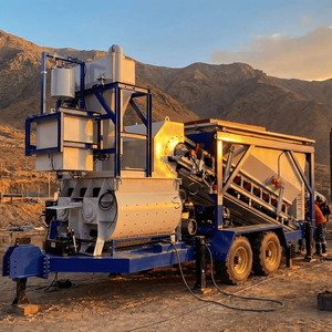 Centrale à béton mobile entièrement automatique YHZS35, s'adaptant à un conteneur 1x40HQ, petite <span class=keywords><strong>station</strong></span> de malaxage portable à vendre - Product Image 1