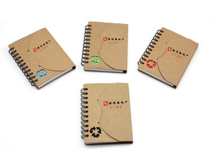 Tùy chỉnh thực hiện A6 xoắn ốc máy tính xách tay da Bìa <span class=keywords><strong>Memo</strong></span> <span class=keywords><strong>Pad</strong></span> và giấy kraft với biểu tượng tùy chỉnh in ấn bút 10*14 cm - Product Image 3