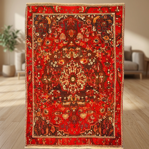 One of the Kind Traditional <b>Boho</b> Machine Made Hand-Knotted Wool Bakhtiar <b>Rug</b> 10'4 X 7'1 - Product Image 3