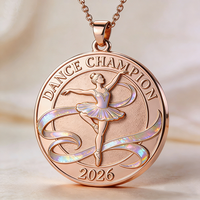 Medalla Deportiva 3D Personalizada de Metal, Oro y Plata, con Cinta, Fabricación de Trofeos de Danza y Ballet, Material de Aleación de Zinc