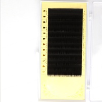 Extensions de cils Heartgirl 100% fibres artisanales de qualité supérieure, épaisseur 0,03 mm, volume complet, velours noir, 7-25 mm, 12 rangées/plateau