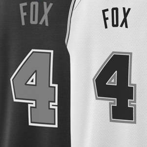 2025 nuove maglie da basket cucite/stampa a caldo San Antonio #4 De'Aaron Fox - Product Image 1