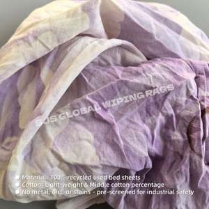 Trapos de Algodón de Colores, Trapos de Algodón 100% Reciclado, Tela Reutilizada para Uso Marino e Industrial, Bolsa de 25 kg - Product Image 4