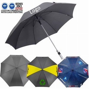 Parapluie de golf ouvert semi-automatique 8 os Parapluies bâton imperméables coupe-vent extra larges avec poignée en <span class=keywords><strong>EVA</strong></span> - Product Image 5