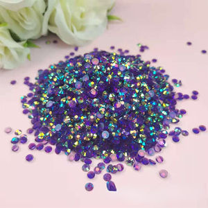 Pierres de cristal transparentes AB dos plat résine emballage en vrac Non Hot Fix Strass Flatback vente en gros 2mm 3mm 4mm 5mm 6mm sac Opp - Product Image 5