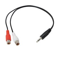 Gold Überzogene 3,5mm Stereo zu 2RCA Männlich zu Weiblich Adapter Kabel