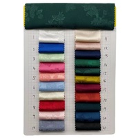 Tissu Jacquard Satiné 100% Polyester de Haute Qualité, Biologique, Antistatique, Résistant aux Déchirures, Gaufré, Brillant, Teint, à Motifs Floraux, pour Jouets et Vêtements pour Filles