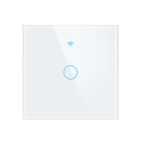 86 Tuya WiFi Smart Switch EU Touch Light Switch Pas de fil neutre Compatible avec Alexa Wireless RF433 Wall Remote Voice Control
