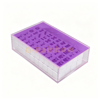 Boîte de présentation de tuiles de mahjong en acrylique transparente, boîte de présentation de tuiles de mahjong en acrylique robuste et luxueuse avec logo imprimé