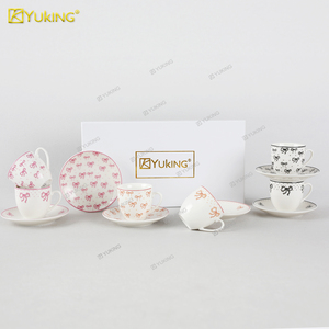 Ensemble de tasses à <span class=keywords><strong>café</strong></span> en céramique à motif papillon de qualité supérieure |   Boisson au lait multi-usage pour le petit-déjeuner et le thé de l'après-midi à la maison - Product Image 6