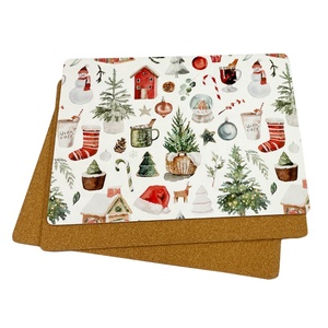 Tovagliette stampate a sublimazione stampate personalizzate in legno Mdf tovagliette di <span class=keywords><strong>natale</strong></span> per tavolo da pranzo di lusso - Product Image 5