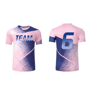 网球训练t恤专业乒乓球球衣o领羽毛球运动服排球t恤定制设计队服 - Product Image 4