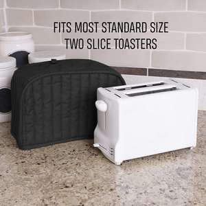 Universal Two Slice <b>Toaster</b> Cover, 11.25" X 5.75" X 7", Polyester and Cotton Quilted Super Soft Appliance & Dust Cover - Product Image 4