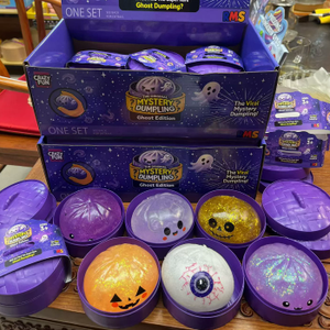 Boîte Mystère Halloween Fantôme Violet : Squishies Boulette, Boule Colorée, Jouet Sensoriel Anti-Stress en Forme de Pain Vapeur - Product Image 1