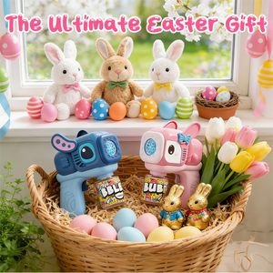 ปืนยิงฟองสบู่รูปกระต่าย BJQ OEM แพ็ค 2 ชิ้น สำหรับเด็กเล็ก ยิงฟองเร็ว 10,000+ ครั้งต่อนาที ป้องกันการรั่วซึม พร้อมไฟ LED ของเล่นสำหรับกลางแจ้ง ใส่ตะกร้าอีสเตอร์ได้ - Product Image 5