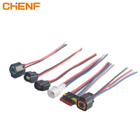 Adaptateur Électrique Moto Étanche 3 Broches Femelle Modèle M8, Faisceau de Câblage Automobile en Cuivre, Connecteur IP67 Niveau 60V 13A, PCB d'Alimentation