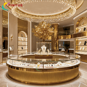 Vitrina Moderna <span class=keywords><strong>de</strong></span> Lujo para Joyería, Exhibición <span class=keywords><strong>de</strong></span> Collares <span class=keywords><strong>de</strong></span> Diamantes, Decoración <span class=keywords><strong>de</strong></span> Tienda, Diseño Interior Personalizado para Joyerías - Product Image 2