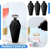 Gourde de poche portable en forme de cercueil de 3,5 oz pour whisky, vodka, vin – Ensemble de flacons à alcool pour l'extérieur