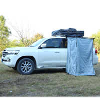 Tenda Mandi Samping RV Ringan Tahan Lama untuk Musim Panas, 4x4, Berkemah di Luar Ruangan, Rangka Aluminium, Tahan UV, Toilet Pribadi untuk Mobil