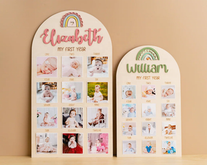 Cadre photo OEM My First Year Cadre photo en bois pour bébé 12 mois Cadre souvenir pour nouveau-né - Product Image 3