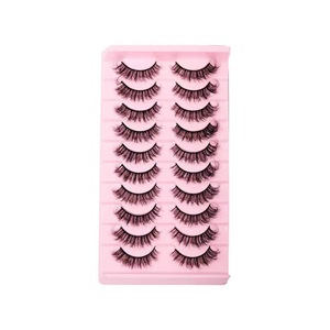 ขนตาปลอม 10 คู่ แบรนด์ส่วนตัว ขนตาปลอมแบบมิงค์ ต่อขนตาแบบ D Curl ขนตาแบบรัสเซีย ขนตาแบบเปียก เพิ่มวอลลุ่ม อุปกรณ์ต่อขนตา - Product Image 4
