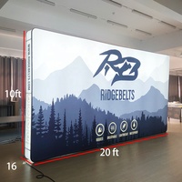 Boîte à lumière 20x10 pieds, impression personnalisée, en aluminium, montage sans outil, portable, pour expositions et salons professionnels