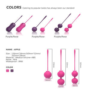 <span class=keywords><strong>Geisha</strong></span> Ben Wa Vibrerende Kegel Bal Vrouwelijke Vagina Aanscherping Oefening Siliconen Massageapparaat - Product Image 2