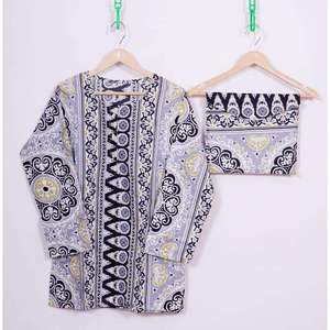 Ensemble de pyjama décontracté pour femmes 2024, 100% coton satiné, imprimé floral, automne, respirant, taille élastique, manches longues, longueur complète - Product Image 5