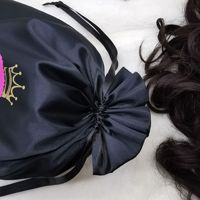 Sachets en Satin à Cordon de Serrage Personnalisés pour Cheveux, Perruques et Extensions, Emballage Souple en Soie avec Logo Imprimé