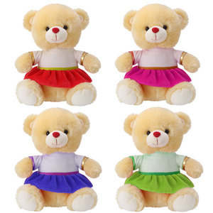 Logo personalizzato carino lungo peluche marrone <span class=keywords><strong>orsacchiotto</strong></span> con <span class=keywords><strong>vestito</strong></span> all'ingrosso farcito peluche cheerleaders <span class=keywords><strong>orsacchiotto</strong></span> - Product Image 5