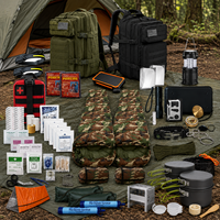 Kit de survie en plein air personnalisé pour 2 personnes, 72 heures, avec sac à dos tactique pour le camping, la randonnée et les situations d'urgence