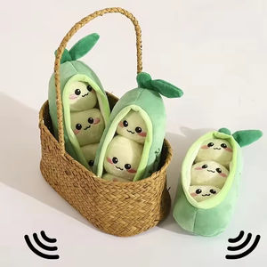 Multi-Squeaker giocattolo interattivo pisello <span class=keywords><strong>Pod</strong></span> peluche per il gioco di addestramento e arricchimento del cane - Product Image 5