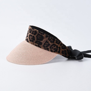<span class=keywords><strong>Chapeau</strong></span> de soleil en paille de papier <span class=keywords><strong>anti</strong></span>-<span class=keywords><strong>UV</strong></span> avec nœud léopard pour femmes, été, plage, décontracté, voyage, robe - Product Image 4