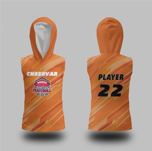 Sweats à capuche sans manches vierges de qualité supérieure pour uniformes de drapeau de football 7V7 - Product Image 1