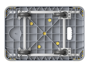 50*70 सेमी ब्लैक प्लास्टिक प्लेटफॉर्म फोल्डिंग भारी ड्यूटी हैंड मैनुअल ट्रक ट्रॉली गाड़ी 200 किलो कार्ट्स ट्रॉली - Product Image 2