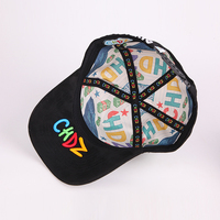 Gorra de Béisbol Snapback de 5 Paneles para Hombre con Visera de Gamuza Bordada en 3D y Parche de Goma con Logotipo Personalizado de Alta Calidad al por Mayor