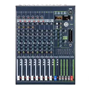 SQ12 Mélangeur audio 12 canaux Console de mixage sonore portable Entrée d'ordinateur USB Moniteur d'alimentation fantôme 412V pour la maison