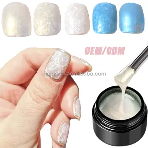 10ml Branco Perolado Dourado Perolado Azul 3 Cores Nail Art Aurora Desenho Uv Gel Pérola Conch Shell Rosca Prego Uv Pintura Gel