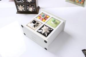 <strong>Ceramic</strong> with White Wooden 4 Drawers for Condiment 4 Different Design in the Drawer - Product Image 2