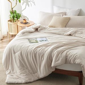 Ensemble de couette, literie douce <span class=keywords><strong>pour</strong></span> toutes les saisons, trois pièces, une couette taille Queen et <span class=keywords><strong>deux</strong></span> taies d'oreiller - Product Image 1