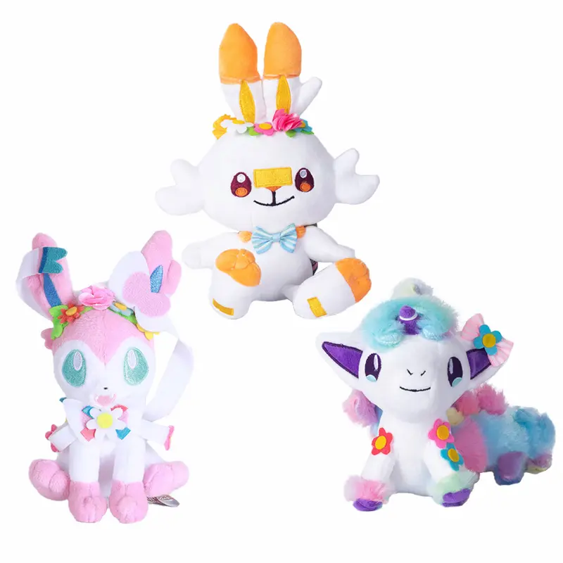 18-25CM nuovo Halloween Scorbunny sylvion Ponyta Pokemones peluche Anime spada e scudo peluche bambola giocattolo carino bambini ragazze regali