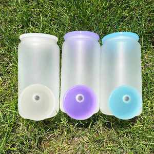 Couvre-bocaux à double paroi en verre sans BPA, écologiques, anti-moisissure, avec logo personnalisé, colorés, à visser, pour gobelet de voyage de 16 oz - Product Image 3