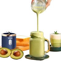 Fabrieks prijs draagbare blender van roestvrij staal met plastic beker, fruitmixer met fles, draadloos oplaadbaar voor de keuken