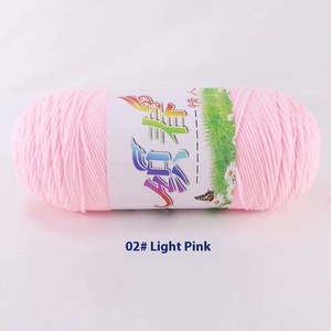 5 brins bébé boule de <span class=keywords><strong>laine</strong></span> moyenne épaisse écharpe tricotée à la main pantoufles au crochet en fil mélangé de coton au lait pour les amoureux du crochet - Product Image 6