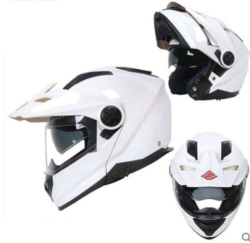 FASEEDフルフェイスオートバイヘルメットモトクロスダブルレンズ