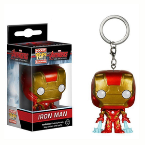 Popular 3D de plástico llavero de goma suave con hierro Mans FUNKO POPO Marvel Q versión llavero de PVC - Product Image 1