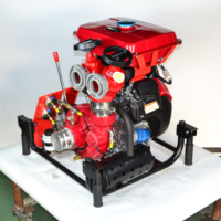 Pompa Listrik GEEMKA 25HP 0.9mpa 2.5 inci Dua Outlet Mesin GX690 Tekanan Tinggi OEM 65mm Pompa Kebakaran Besi Cor