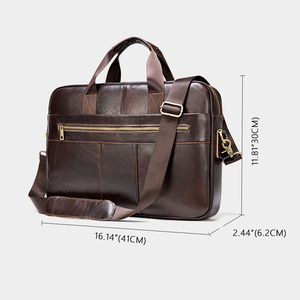 Serviette d'affaires <span class=keywords><strong>en</strong></span> <span class=keywords><strong>cuir</strong></span> étanche pour hommes, mallette multifonctionnel mince et légère avec logo personnalisé, sac pour <span class=keywords><strong>ordinateur</strong></span> portable, offre spéciale, - Product Image 2